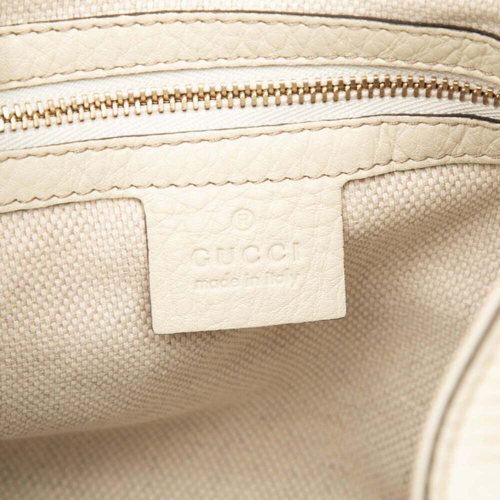 GUCCI White Leather Shoulder Bag - Picture 5 of 6
